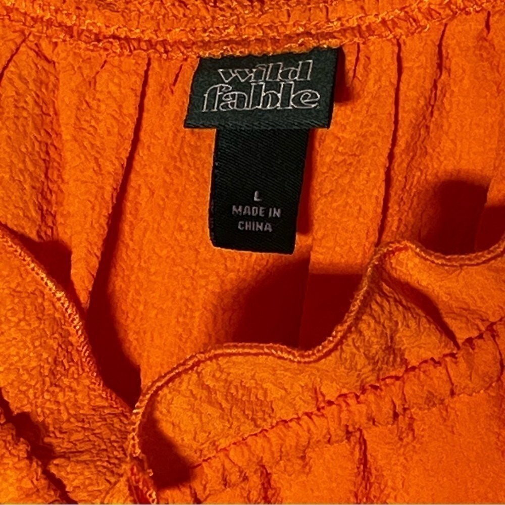 Wild Fable tiered orange tank crop top Large - Picture 4 of 6